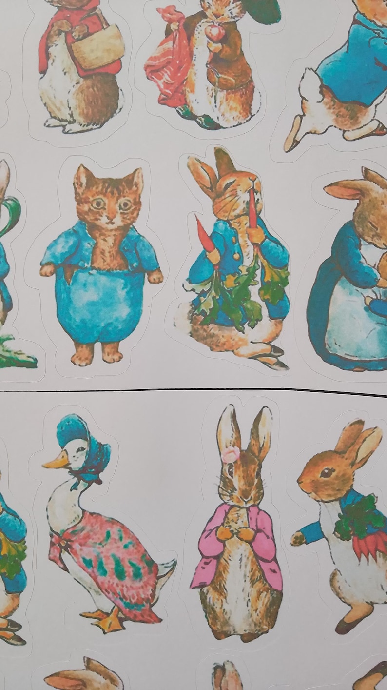 Peter Rabbit Stickers | Glossy Beatrix Potter Characters, 34 Stickers ...
