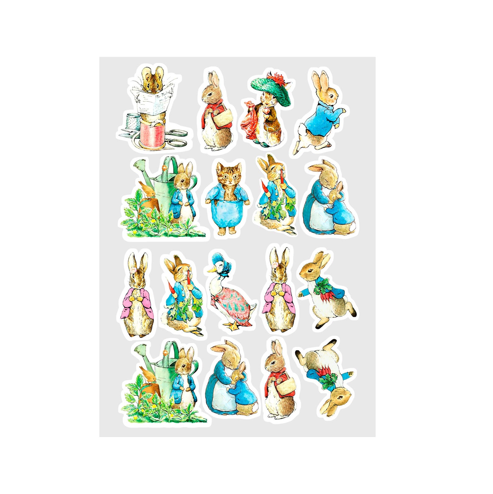 Peter Rabbit Stickers | Glossy Beatrix Potter Characters, 34 Stickers ...