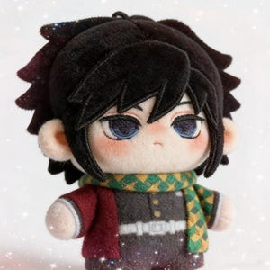 Cute Anime Plush Charm, Demon Slayer Tanjiro & Giyu Stuffed Toy, Bag Accessory