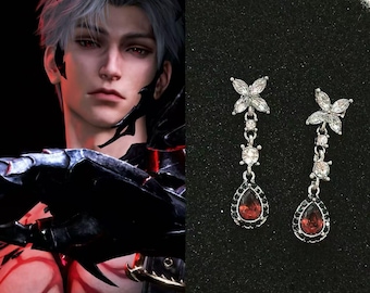 Love and Deepspace Earrings,Sylus Witch Stud Earrings,Sylus cosplay, banquet series ear clips,Sylus Gift,恋と深空,セイヤ, レイ, ホムラ,러브앤딥스페이스, 기욱, 심성훈