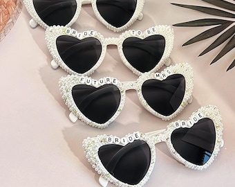 Personalization Pearl glasses, Bridal sunglasses, Bridal sunglasses, bridesmaid glasses