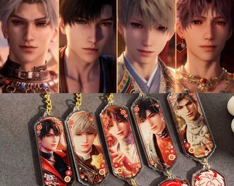 Sylus badge pendant, love and deep space inspiration, Lds key buckle, Otome player gift