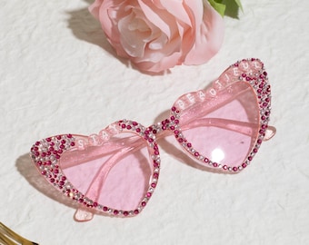 Personalized Pearl Glasses,Bridesmaid Glasses, Bridal Sunglasses, Bridal Sunglasses,Wedding Glasses, Newlyweds Glasses