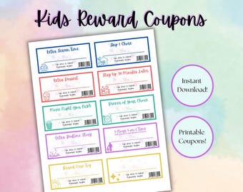 Editable Kids Reward Bucks PRINTABLE Reward Chart for Kids Reward Coupons Chore Chart Bucks System Responsibility Chart Kids Play Money