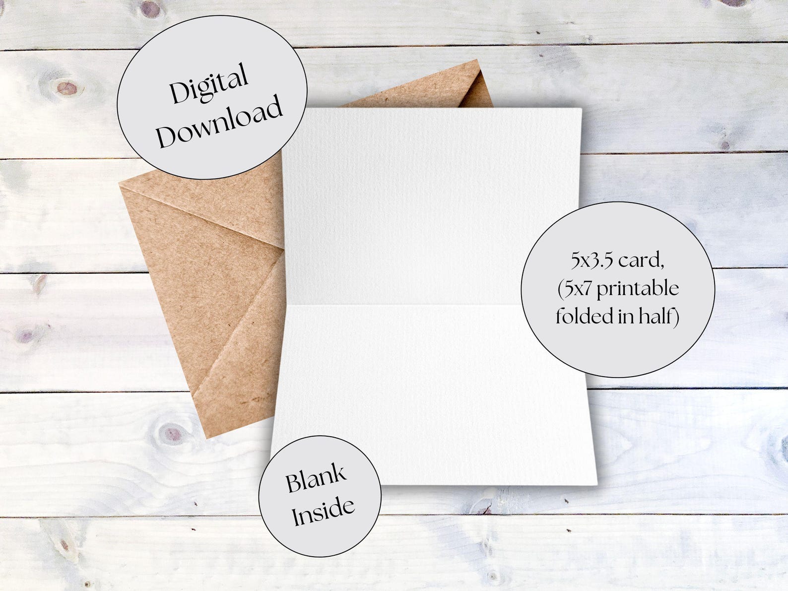 Printable Thank You Card, Instant Download PDF, Simple Thank You Card ...