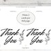 Printable Thank You Card, Instant Download PDF, Black and White Thank ...