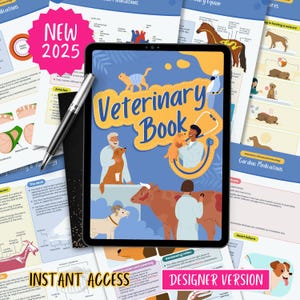 Best Selling Veterinary nurse study guide Vet nursing notes veterinary technician notebook vet medical student book