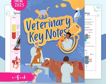 Studieguide för veterinärmedicinska nyckelord | VTNE-förberedelse, fusklappar för veterinärassistenter (digital nedladdning)