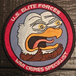 US Elite Forces War Crimes Specialist Patch - Embrace the Dark Side of Patriotism