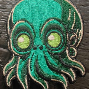 Emerald Cthulhu 3D Embroidered Patch - Awaken Your Inner Cultist!