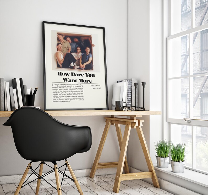 Bleachers How Dare You Want More Poster Minimalist Music Poster Vintage