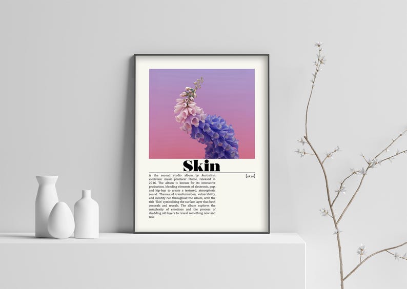 Flume Posters Skin Poster Minimalist Music Poster Vintage Retro Art ...