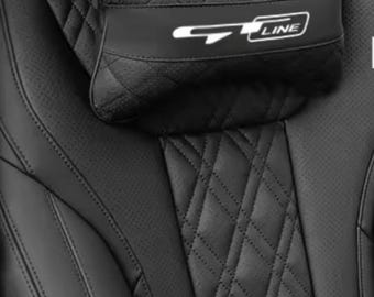 2x Kia  -Niro Sportage Sorento EV6 Ceed  Black Car Headrest Neck Support Pillow Pair Comfortable PU Leather UK STOCK
