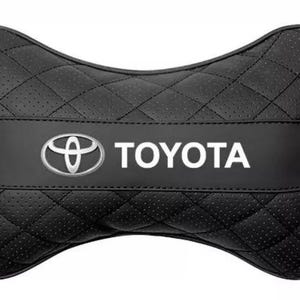 2 paires d'oreillers pour appuie-tête pour voiture, noir Toyota, confortable en cuir