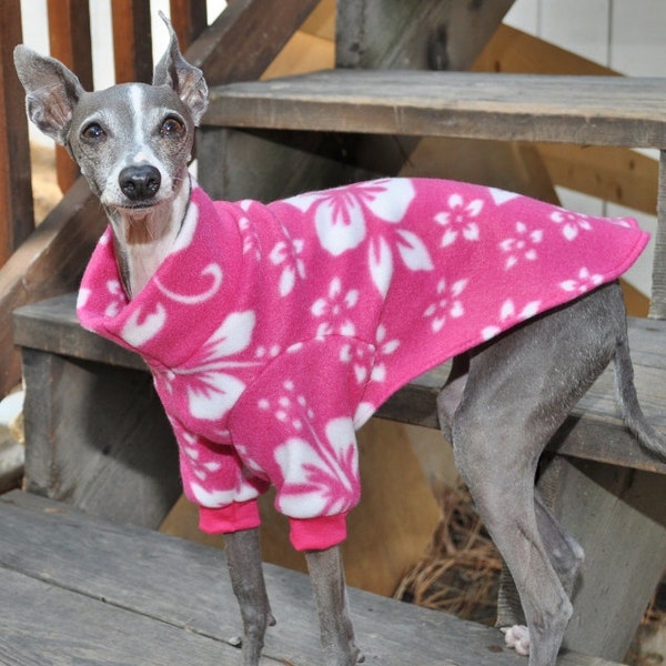Rosa Hibiskus Flower Dog Pullover