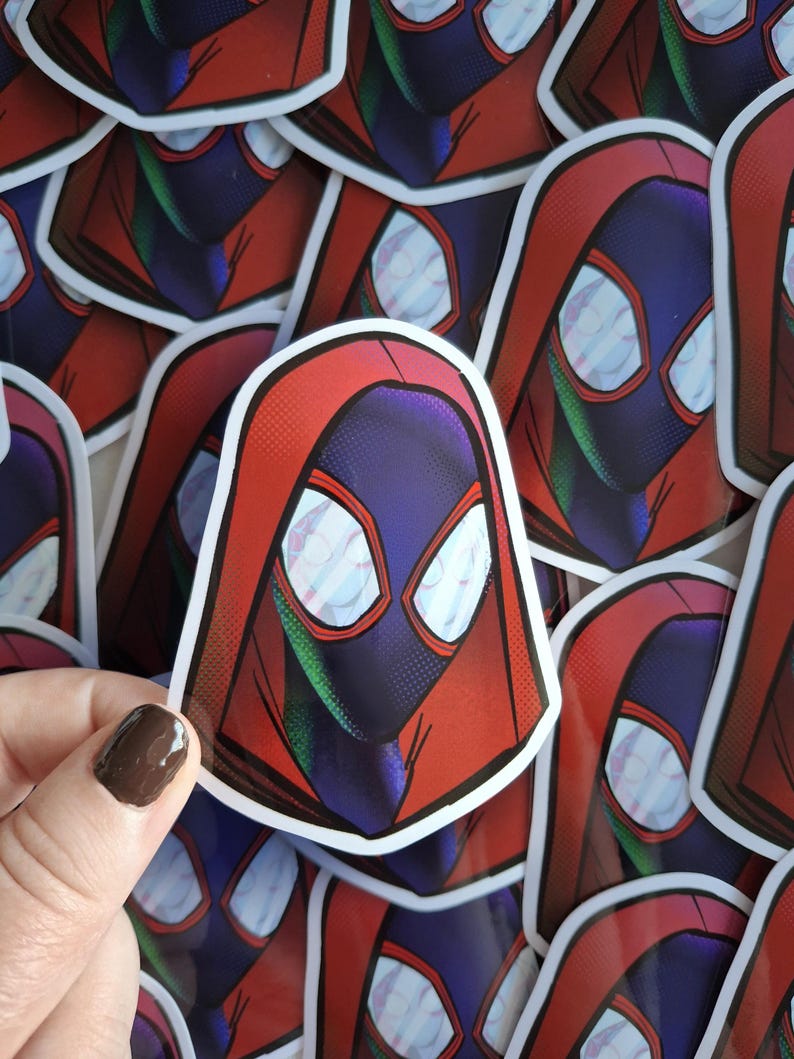 Spider Verse Vinyl Stickers 3 Inch, Gwen Stacy, Miles Morales,