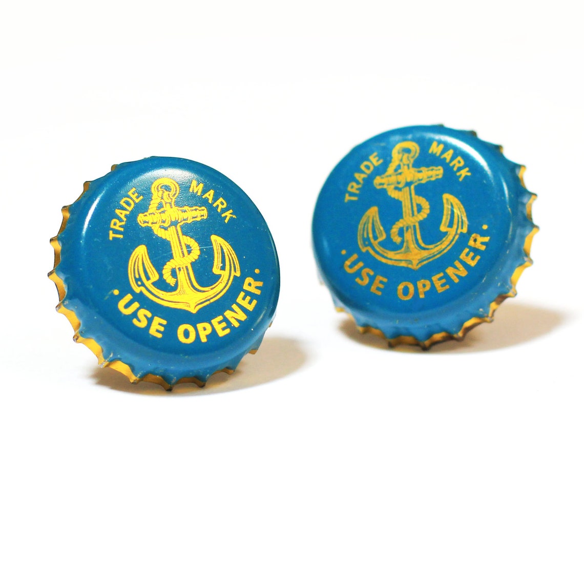 Blue Anchor San Francisco Beer Bottle Cap Cufflinks Cuff