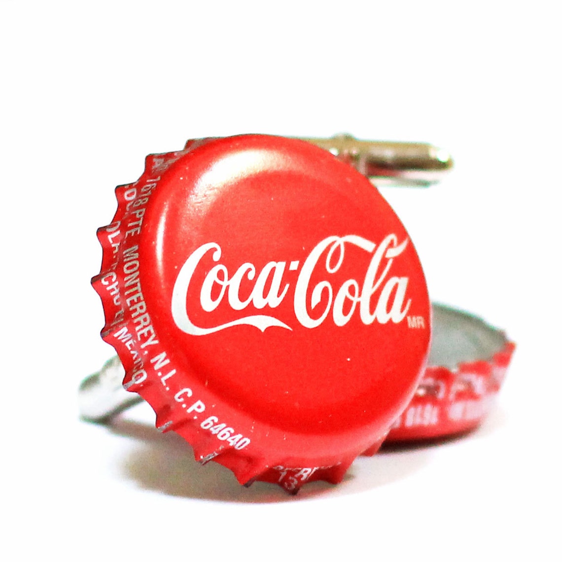 Red Cocacola Coke Soda Pop Bottle Cap Cufflinks Cuff Links Etsy