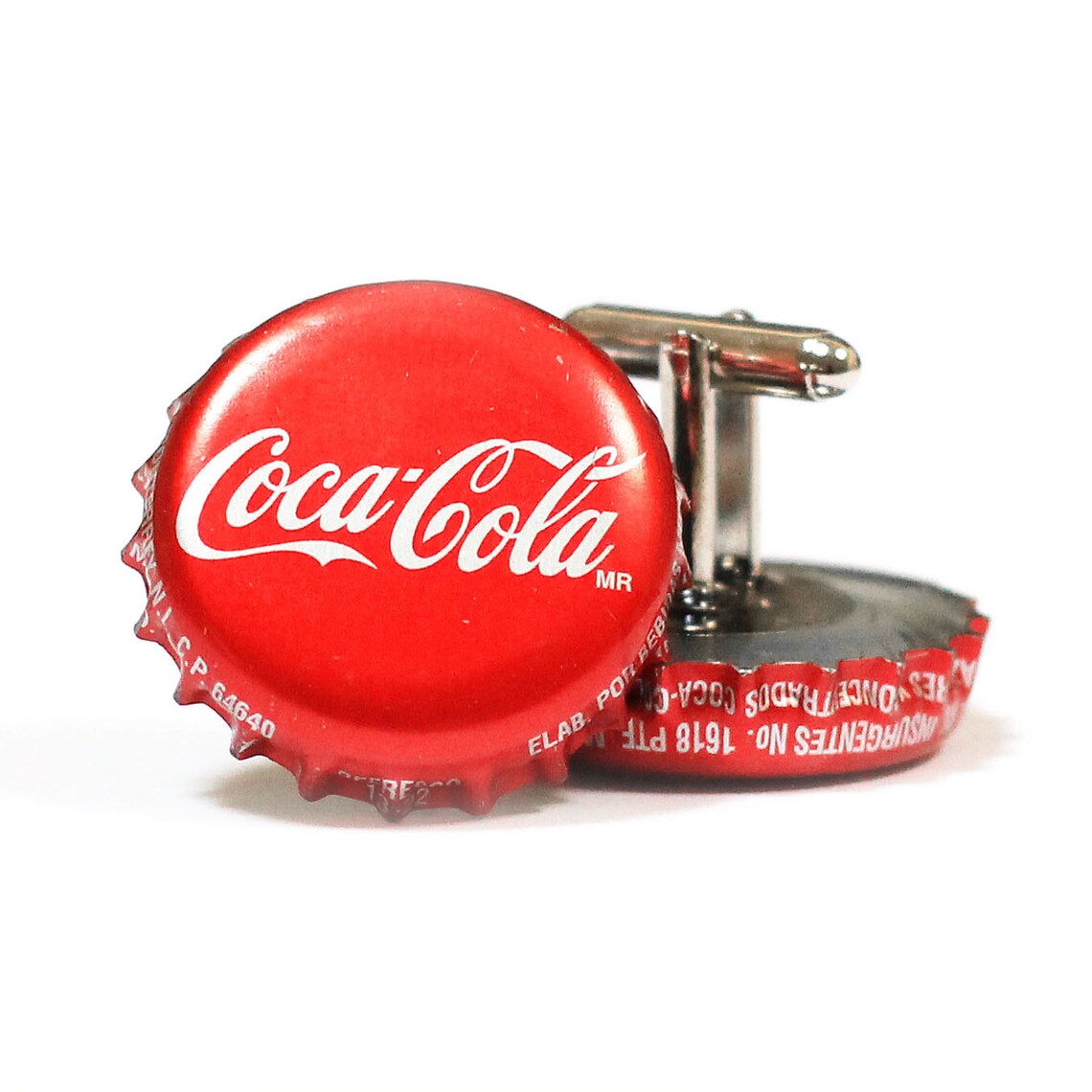 Red Cocacola Coke Soda Pop Bottle Cap Cufflinks Cuff Links Etsy