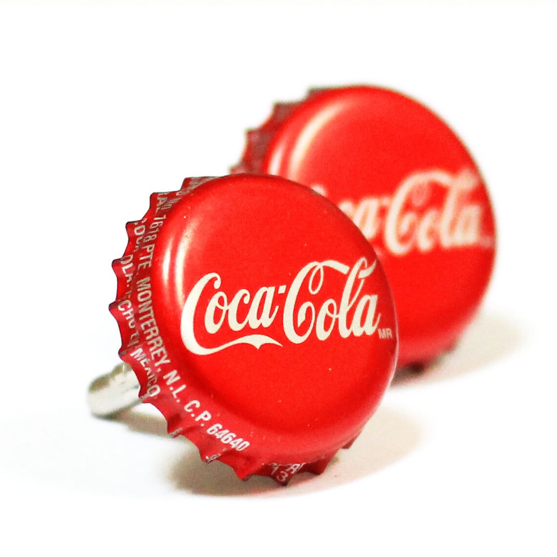 Red Cocacola Coke Soda Pop Bottle Cap Cufflinks Cuff Links Etsy