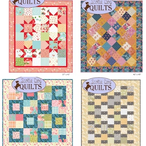 Charm Pack Freundliche Digitale PDF Muster, 4er Pack Bundle