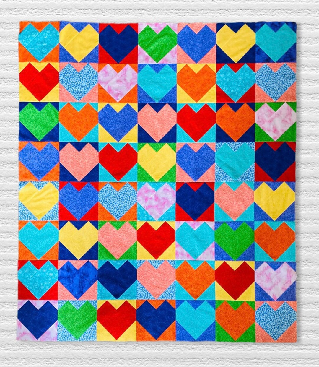 Pre Cut Heart Quilt Kit Etsy