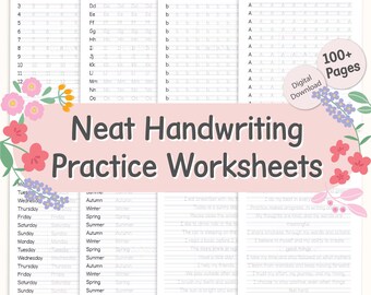 Neat Handwriting Practice Workbook | Trace Alphabet, Words and Sentences | Improve Writing, Patience and Penmanship for Kids and Adults