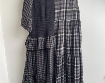 OOAK asymmetrical women’s dress M with pockets