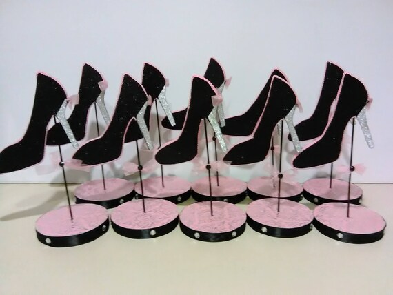Ten Stiletto Shoe Centerpiece Shoe Party Table Decorations High