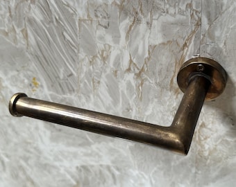 Patina Brass Toilet Paper Holder: Wall Mounted Bathroom Accessory