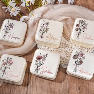 ravel Jewelry Box, Personalized Gifts for Her, Wedding Bridesmaid Gift, Birthday Gift for Women, Engraved Jewelry Case, Mothers Day Gifts