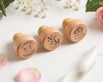 Tapón de botella de vino personalizado, recuerdo de boda grabado personalizado, regalos para padrinos de boda, regalos de boda al por mayor, tapón de vino