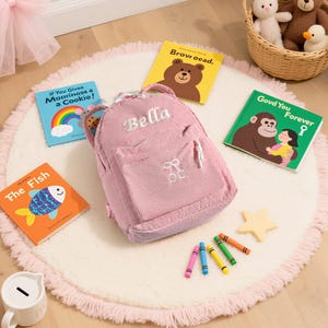 Mochila personalizada para niños pequeños, mochila personalizada para niños pequeños, mochila para niños con nombre, mochila para preescolar, mochila para niños, regalos para la vuelta al cole