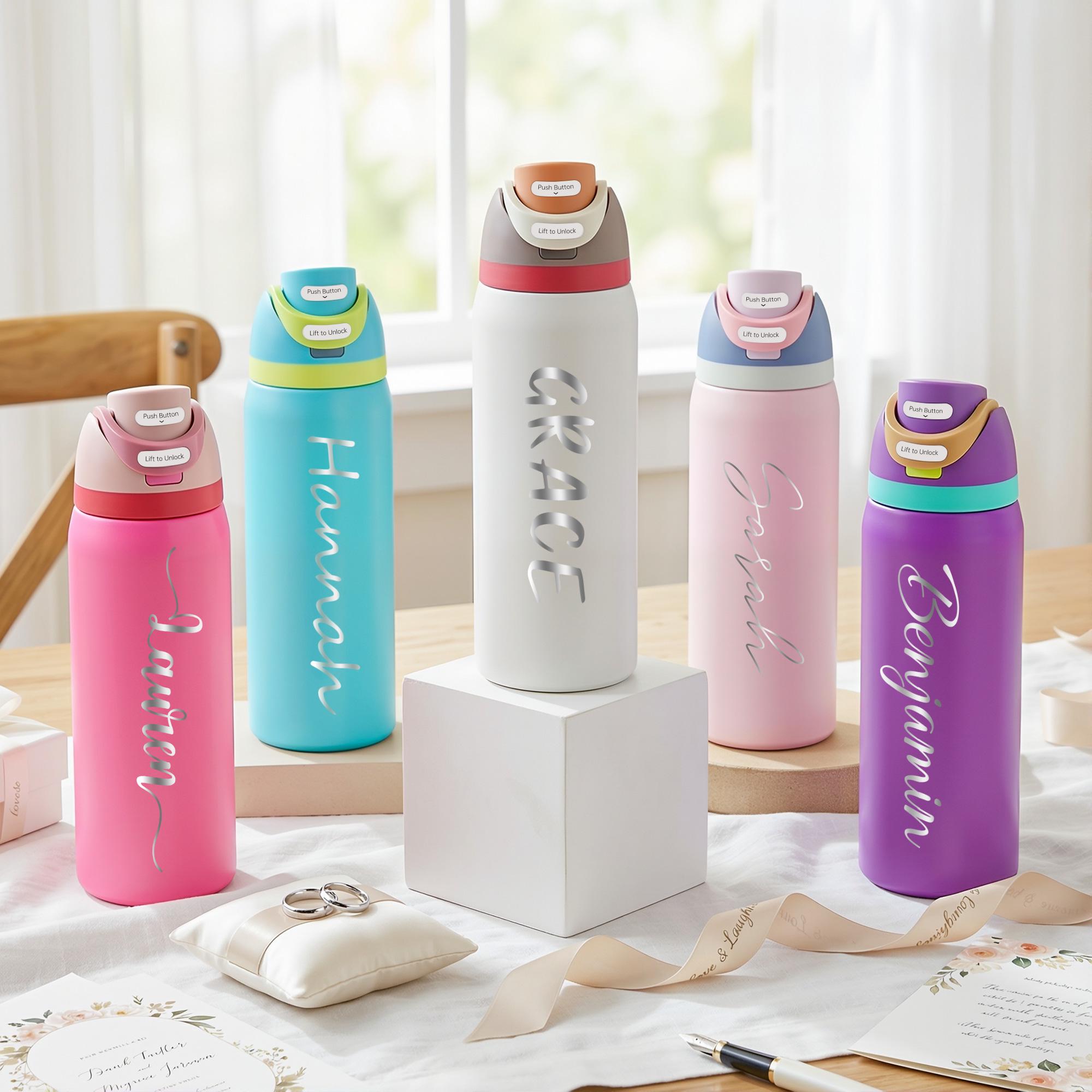 Custom Engraved 24oz Water Bottle With Name, Personalized Tumbler for ...