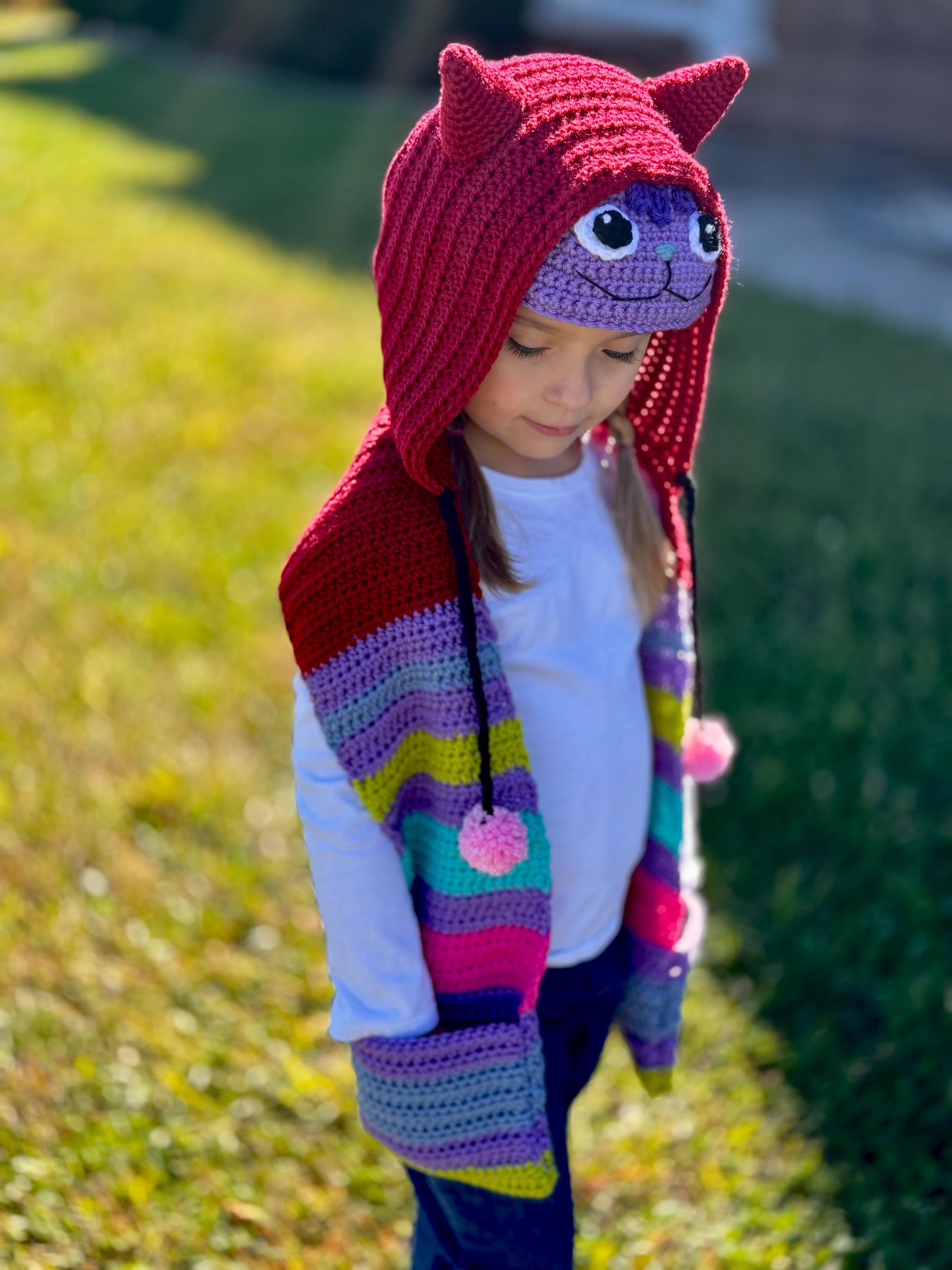 Gobi Purple Knit Hooded Scarf and Beannie Hand-knitted Hood Scarf – Alpaca Merino Blend Knit, Burgundy  main image 4