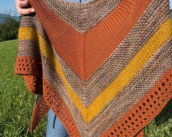 Cinnamon Shawl - KNITTING PATTERN (one size)