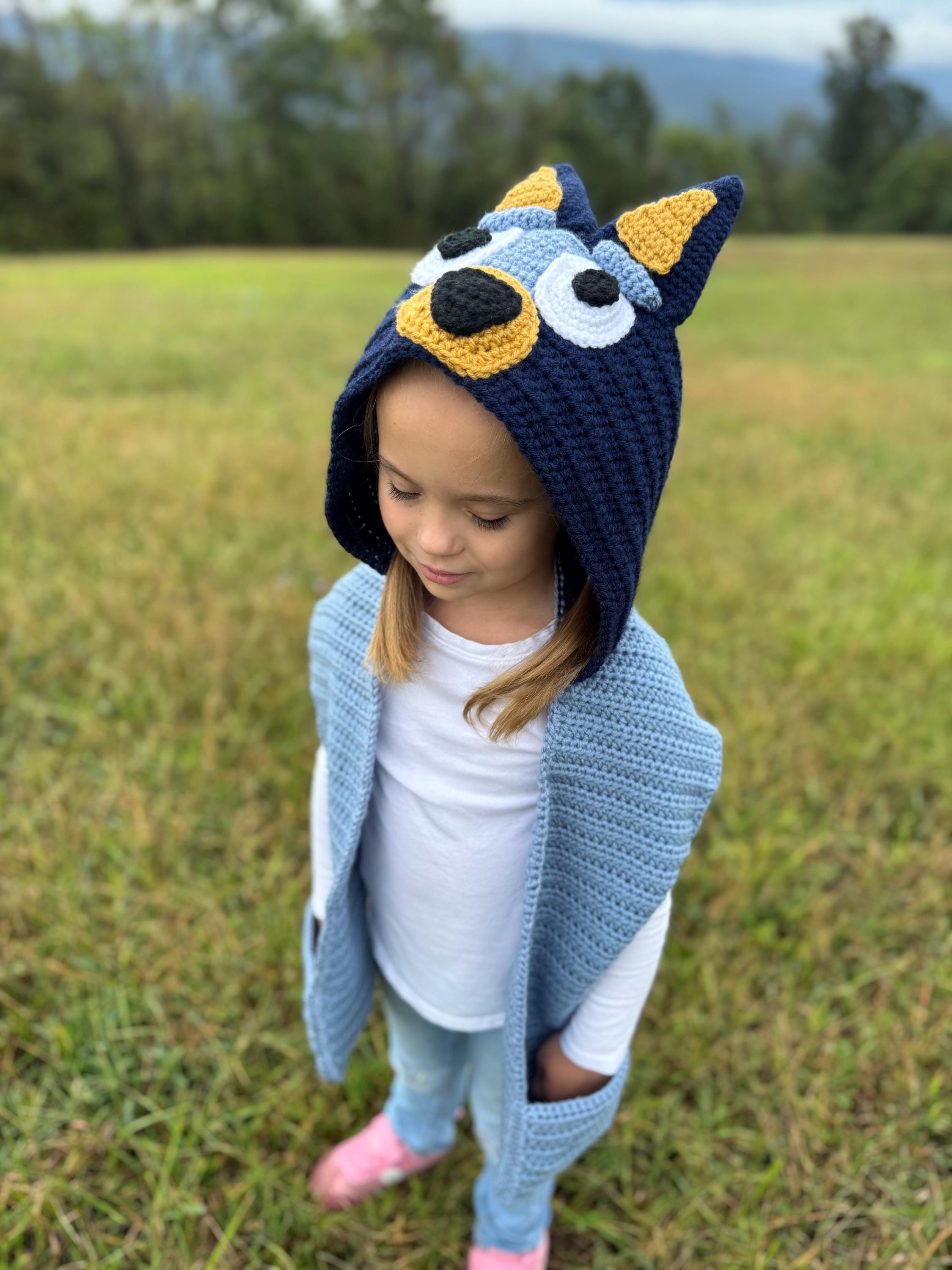Blue/red Heeler Hooded Scarf - CROCHET PATTERN (english Only) 1