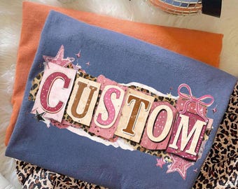 Nome personalizado em PNG, letras retrô com estampa de leopardo, design de camiseta personalizada