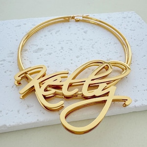 18K Gold Hoop Earring,Name Earrings Custom,Minimalist Name Jewelry,Personalized Earring,Big Hoop Earring,Name Plate,Mom Gift,Christmas Gifts