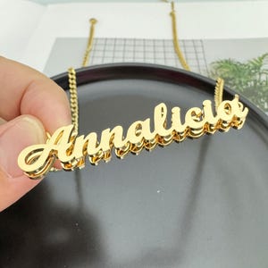 Custom Double Name Necklace,18K Gold Plated Name Necklace,Dainty Minimalist Name Necklace,Personalized Jewelry,Birthday Gifts,Mom Gifts