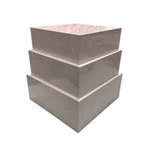 Acrylic Food Riser Set: White Gloss Display Stands (set of 5) Food ...