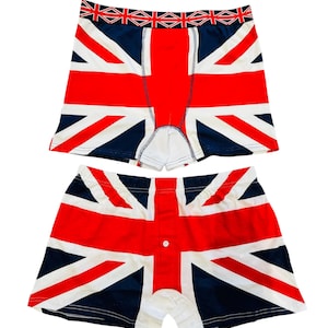 Union Jack herrboxershorts: bomullsunderkläder, 2 modeller