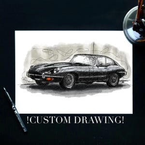 Personalised Car Motorcycle Portrait | Custom Car Digital Drawing | Birthday Gift Christmas Gift | Wall Art | Home Decor