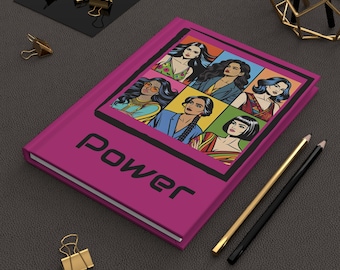 Hardcover Journal Matte, Girl Power Notizbuch, feministisches Tagebuch, Empowerment Schreibjournal, Frauen Zitat Planer