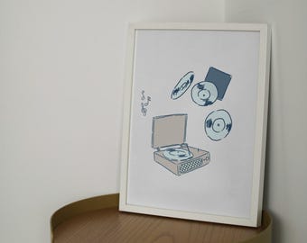 Vinile Arte digitale / Vinile estetica musica opera d'arte arredamento casa