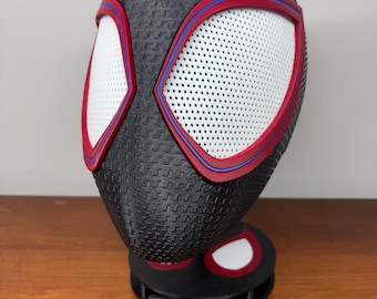 Miles Morales Spiderverse Magnetic Cosplay Mask with Display Stand