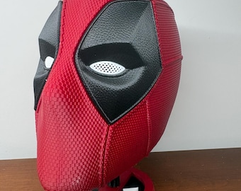 Deadpool Magnetic Cosplay Mask with Display Stand and swappable expressions