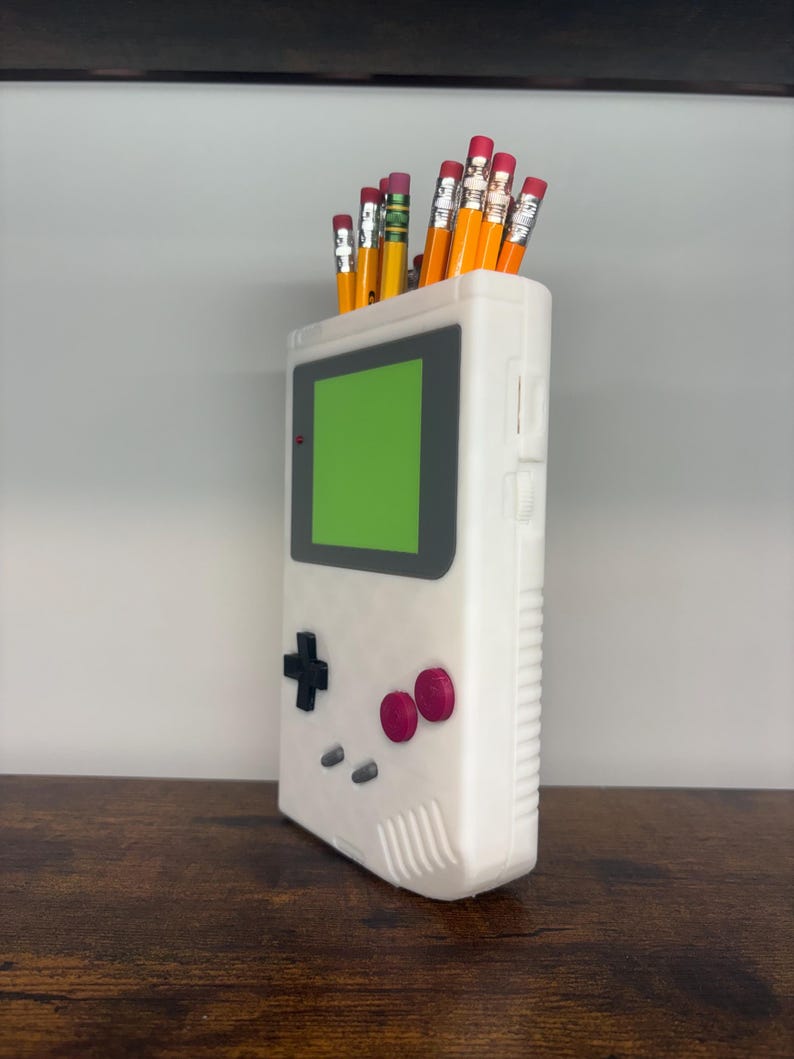 Retro Handheld Console Pencil Holder – 3D Printed Gaming Desk Organizer image 9