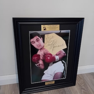 Rocky Marciano hand signed autograph framed rare