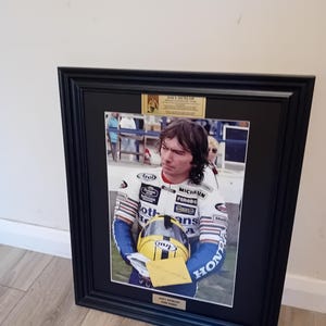 joey dunlop hand signed autograph  framed
